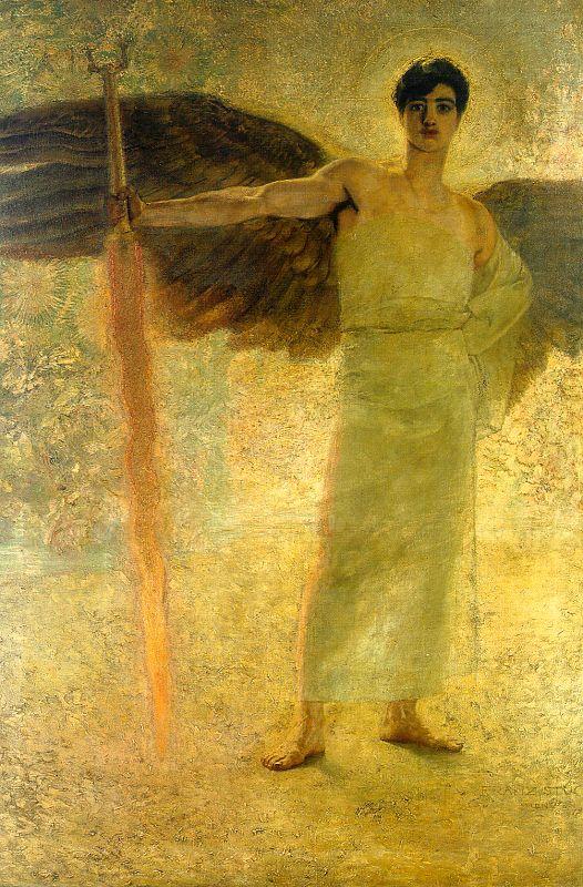 Franz von Stuck The Guardian of Paradise china oil painting image